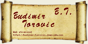 Budimir Torović vizit kartica